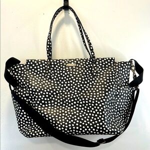KATE SPADE TOTE in "MUSICALDOT" Black/White pattern-preloved condition.
